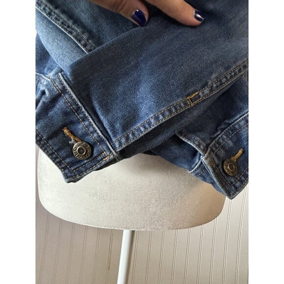 Gap 1969 Truckers Classic Medium Wash Denim Jacket Womens Medium Stretch - Picture 5 of 14